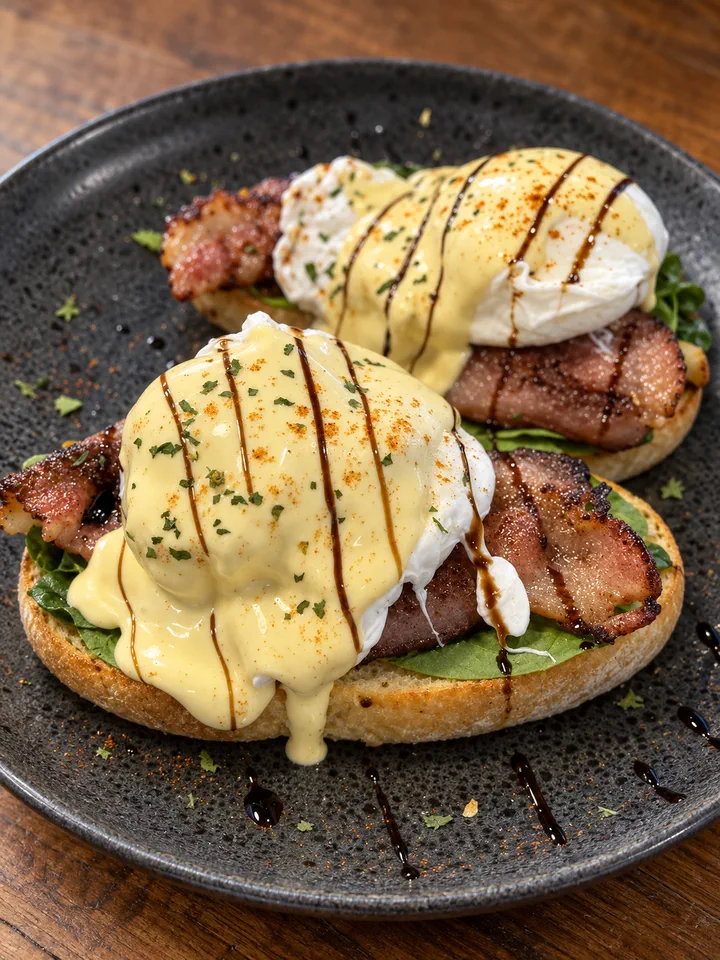 Eggs Benedict served at Hood Street Bistro